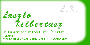 laszlo kilbertusz business card